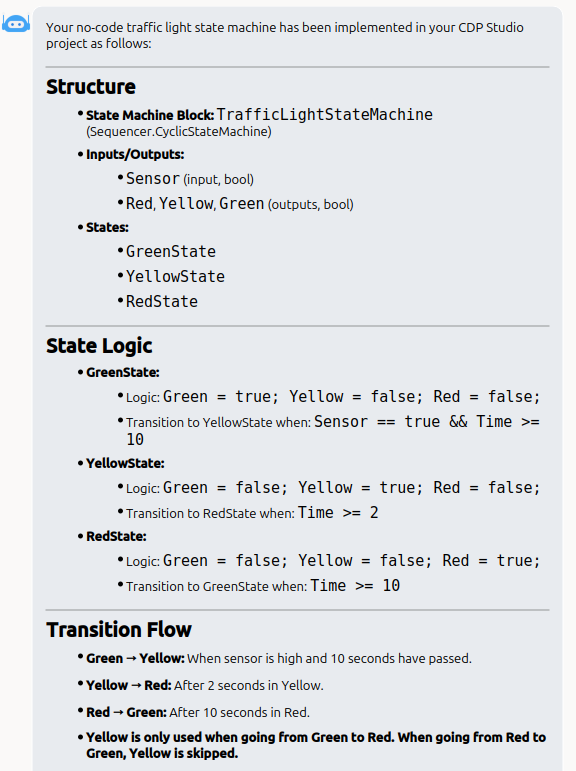 "AI implementing and explaining it"